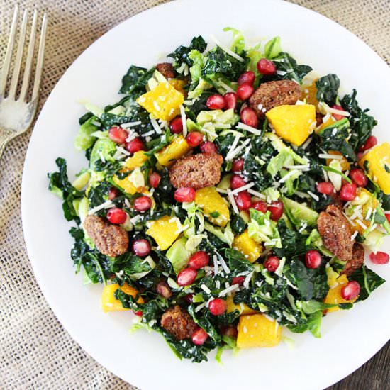 Kale and Brussels Sprouts Salad