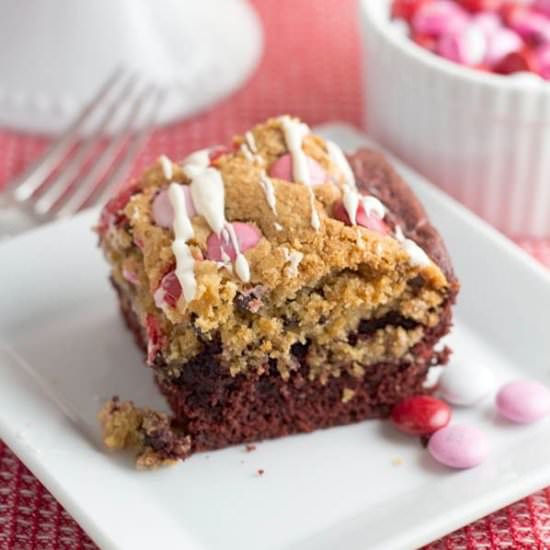 Red Velvet Brookie Cake