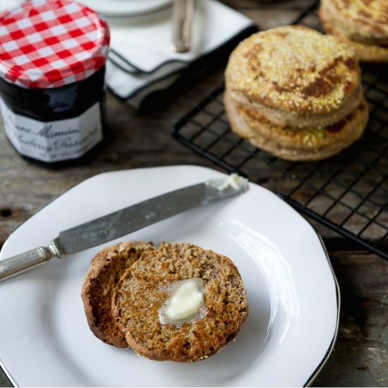 Sourdough Spelt English Muffins