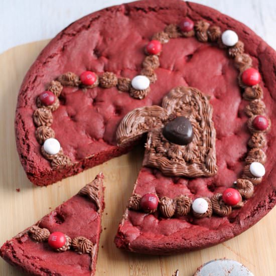 M&M’s Red Velvet Skillet Cookie