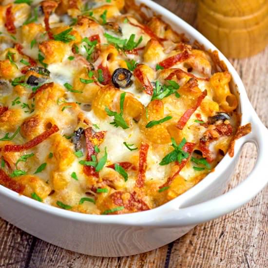 Loaded Pizza Pasta Casserole