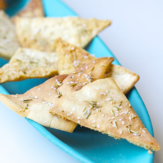 Baked Rosemary Pita Chips