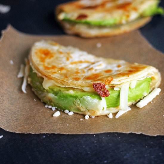 Easy Avocado and Hummus Quesadilla