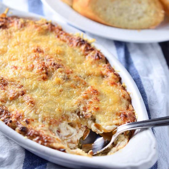 Hot Caramelized Onion & Bacon Dip