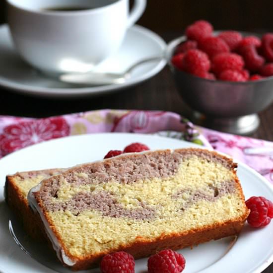 Raspberry Swirl Pound Cake