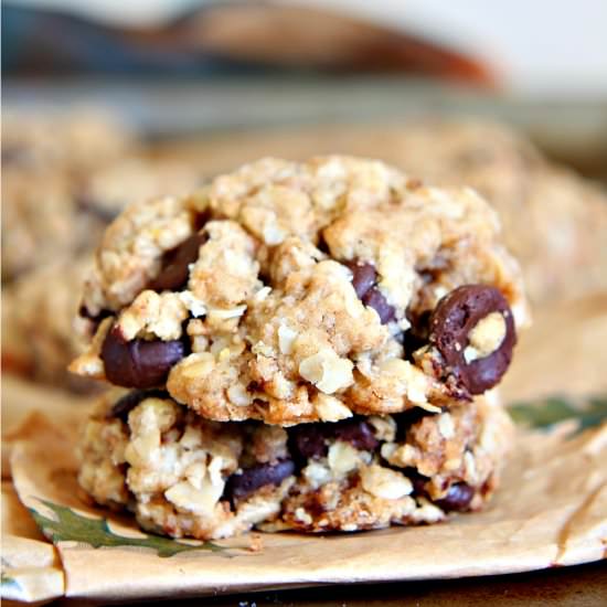 One-Bowl Oatmeal Choco Chip Cookies