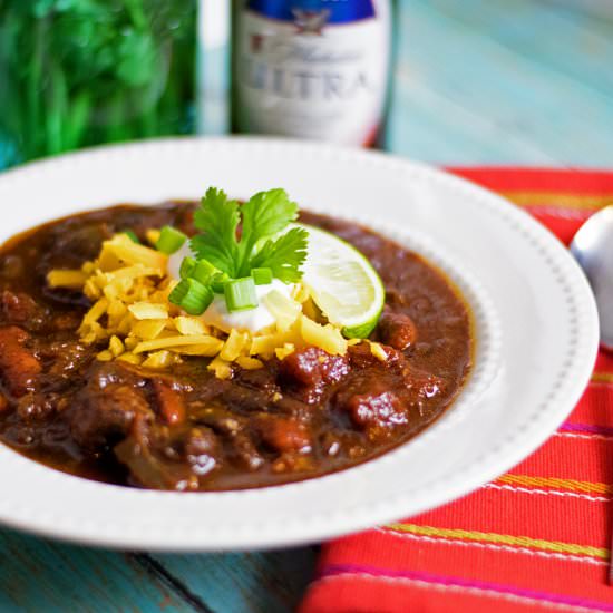 Beer Braised Short Rib Chili