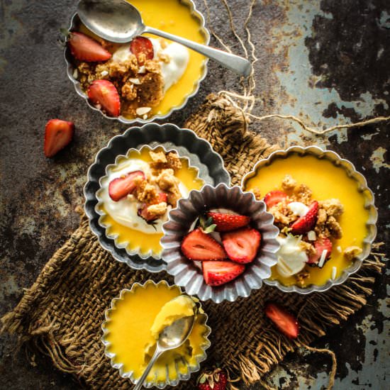 Saffron Baked Custard