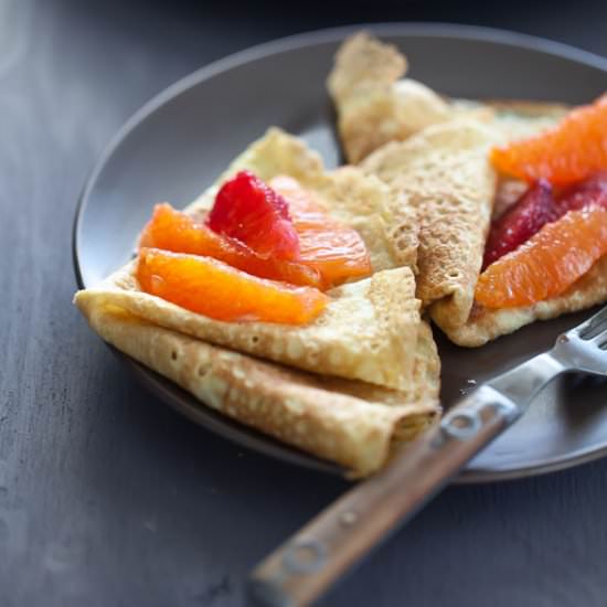 Grain-Free Crepes with Citrus