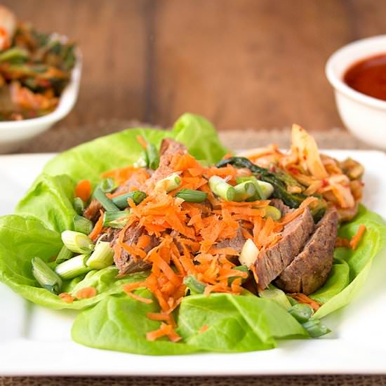 Korean-Style Steak Lettuce Wraps