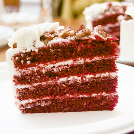 Classic red velvet cake