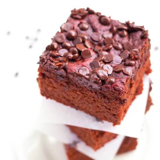 Healthy Red Velvet Brownies