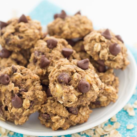 Banana Choc Chip Breakfast Cookies