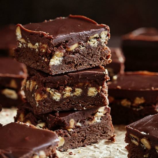 Brownies with Peanut Butter Ganache