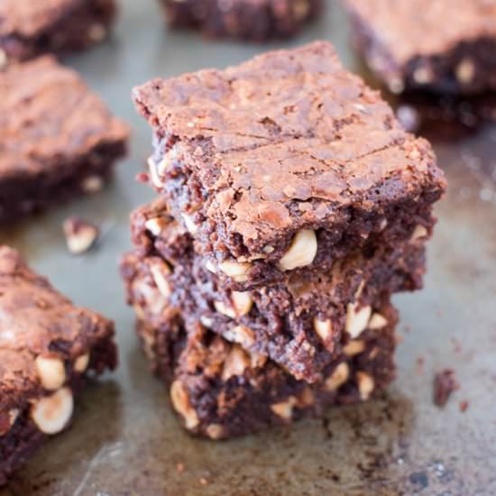 Nutella and Hazelnut Brownies