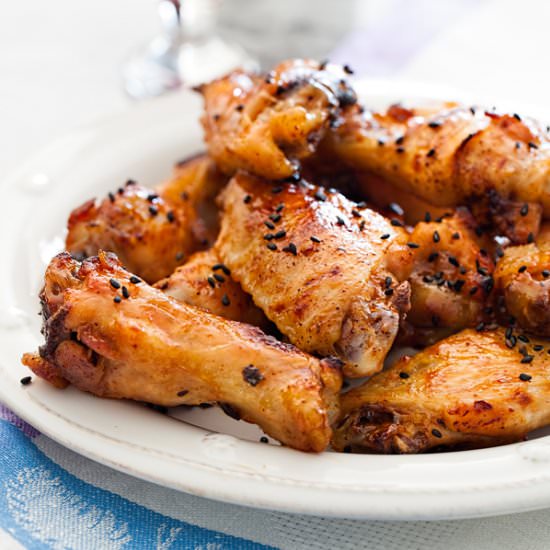 Baked Sweet & Spicy Chicken Wings