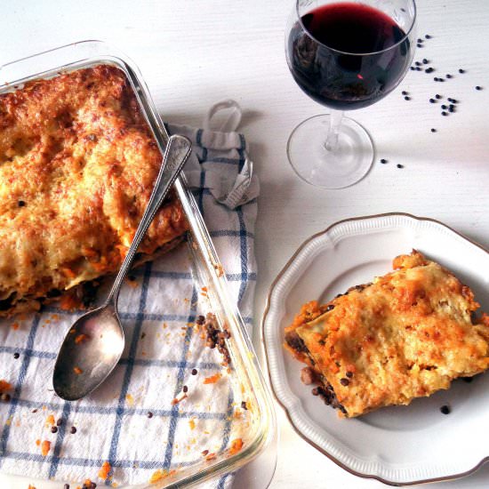 Butternut Squash and Lentil Lasagna