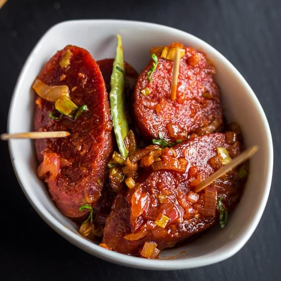 Cider Glazed Chorizo Tapas