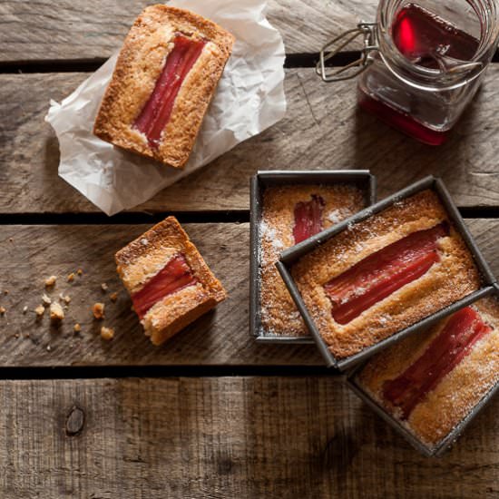 Rhubarb Chestnut Friands