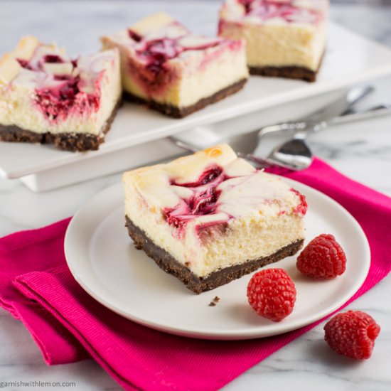 Raspberry  Cheesecake Bars