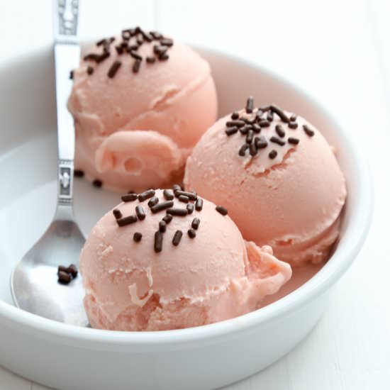 Blood orange ice cream