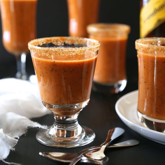 Bourbon Tomato Soup Shooters