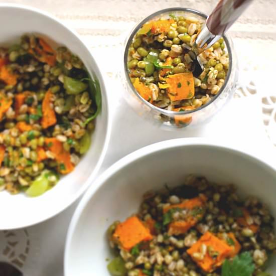 Herbed Squash & Mung Bean Salad