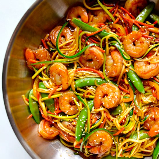 Asian Zucchini Noodle Stir-Fry