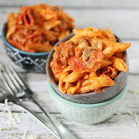 Pepperoni & Sausage Pizza Pasta