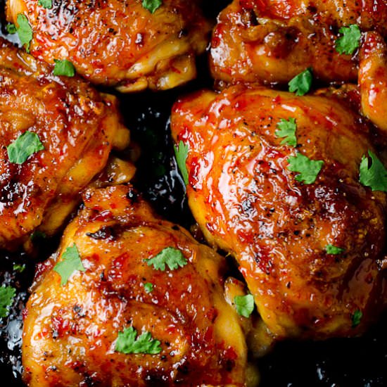 Sticky Harissa Honey Glazed Chicken