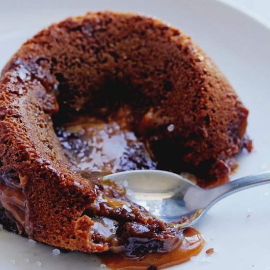 Salted Caramel Lava Cakes
