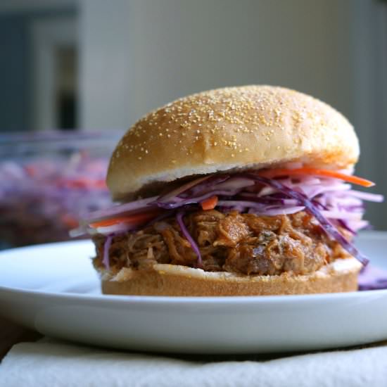 Pulled Pork with Kohlrabi Slaw