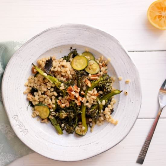 Winter Salad with Barley & Pecans