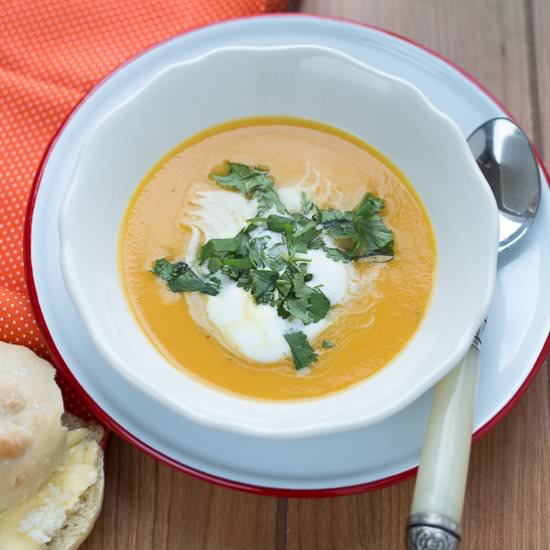 Carrot, Coriander and Parsnip Soup