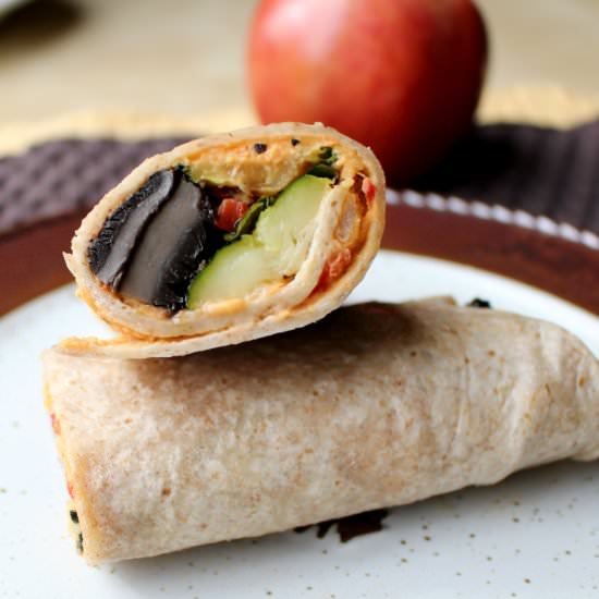 Vegan Roasted Veggie Wraps