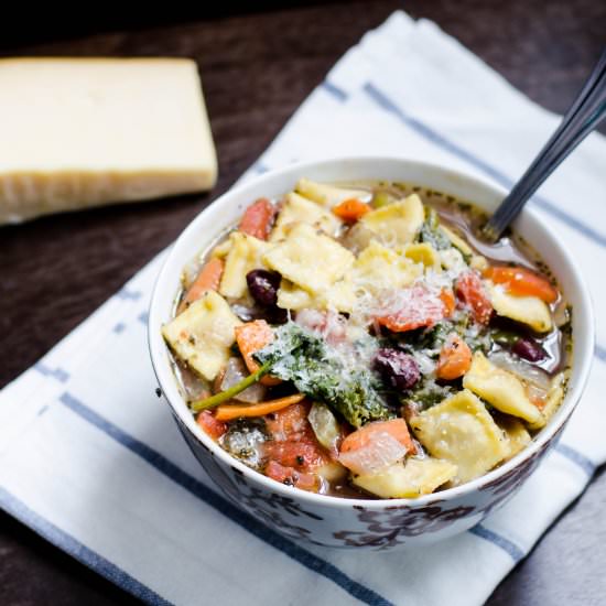 Vegetable Ravioli Soup