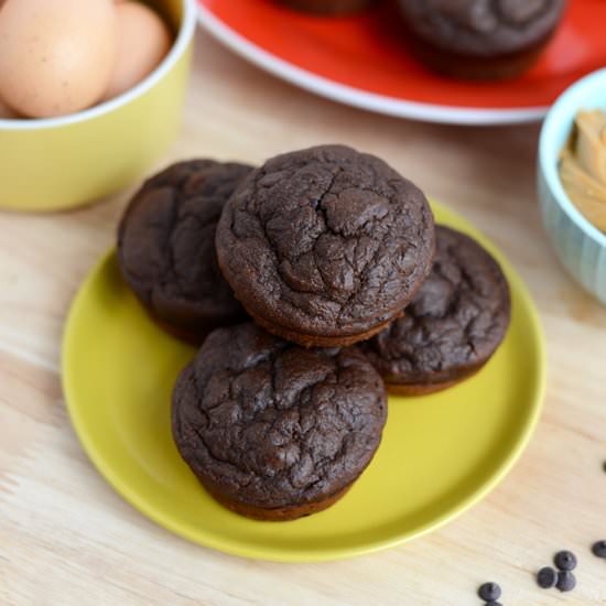 Chocolate Peanut Butter Muffins