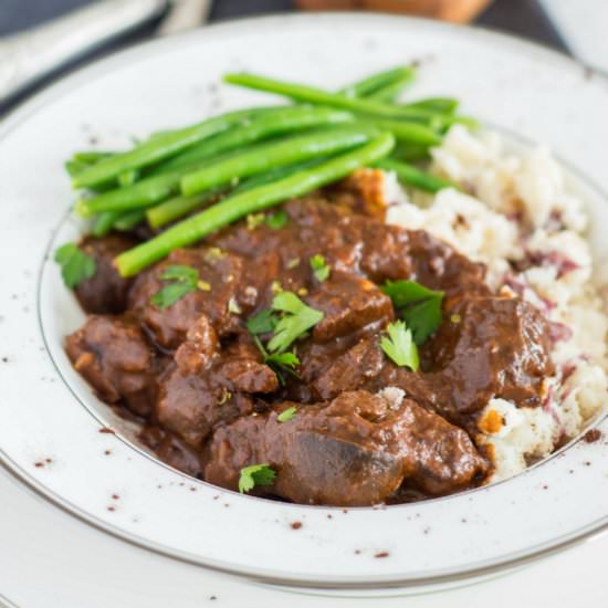 Rich Cocoa, Beef & Mushroom Stew