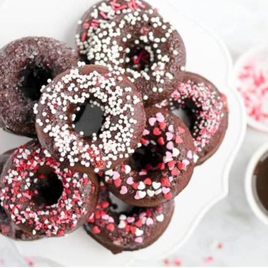 Chocolate Doughnuts Champagne Glaze
