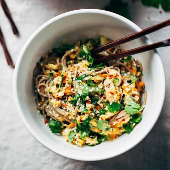 Chopped Chicken Sesame Noodle Bowls