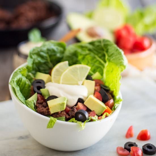 Warm Taco Style Salad