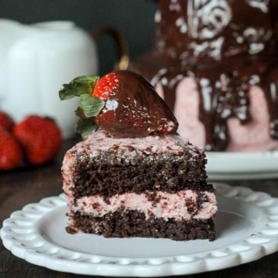 Mini Chocolate Strawberry Cake