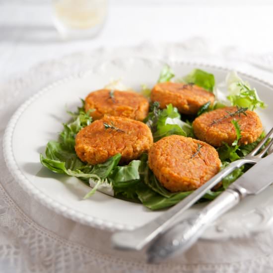 Vegan patties with millet & carrot