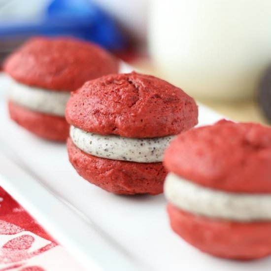Oreo Red Velvet Cookie Sandwiches