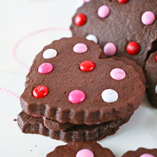 Valentine Chocolate Sugar Cookies
