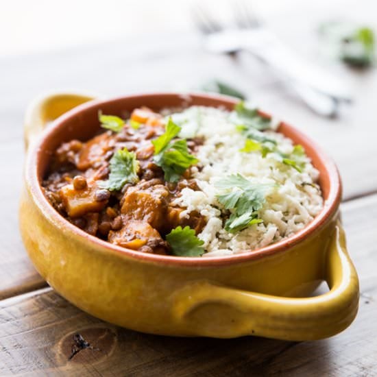 Winter Vegetable & Lentil Red Curry
