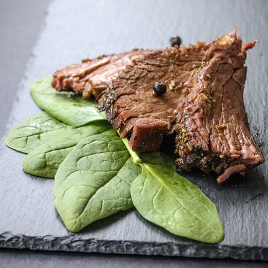 Slow cooked beef tenderloin