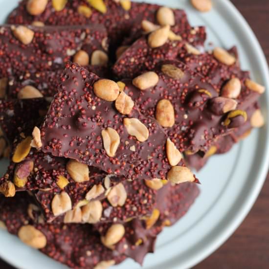 Toasted Quinoa Chocolate Bark