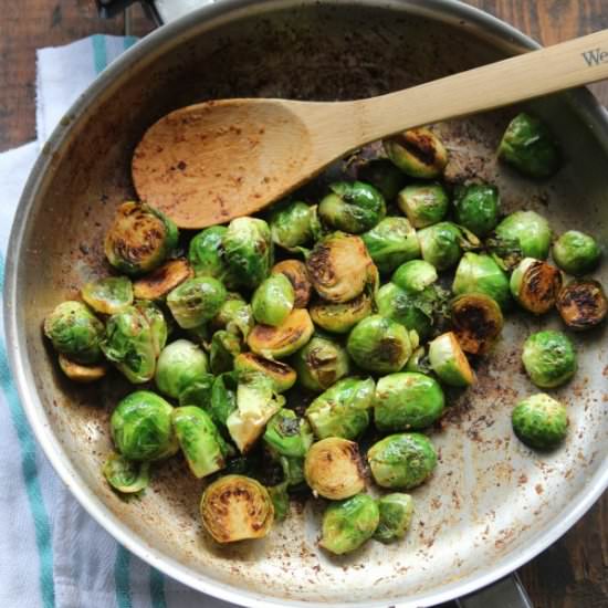 Simple Sauteed Brussels Sprouts