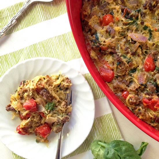 Paleo Spaghetti Squash Casserole